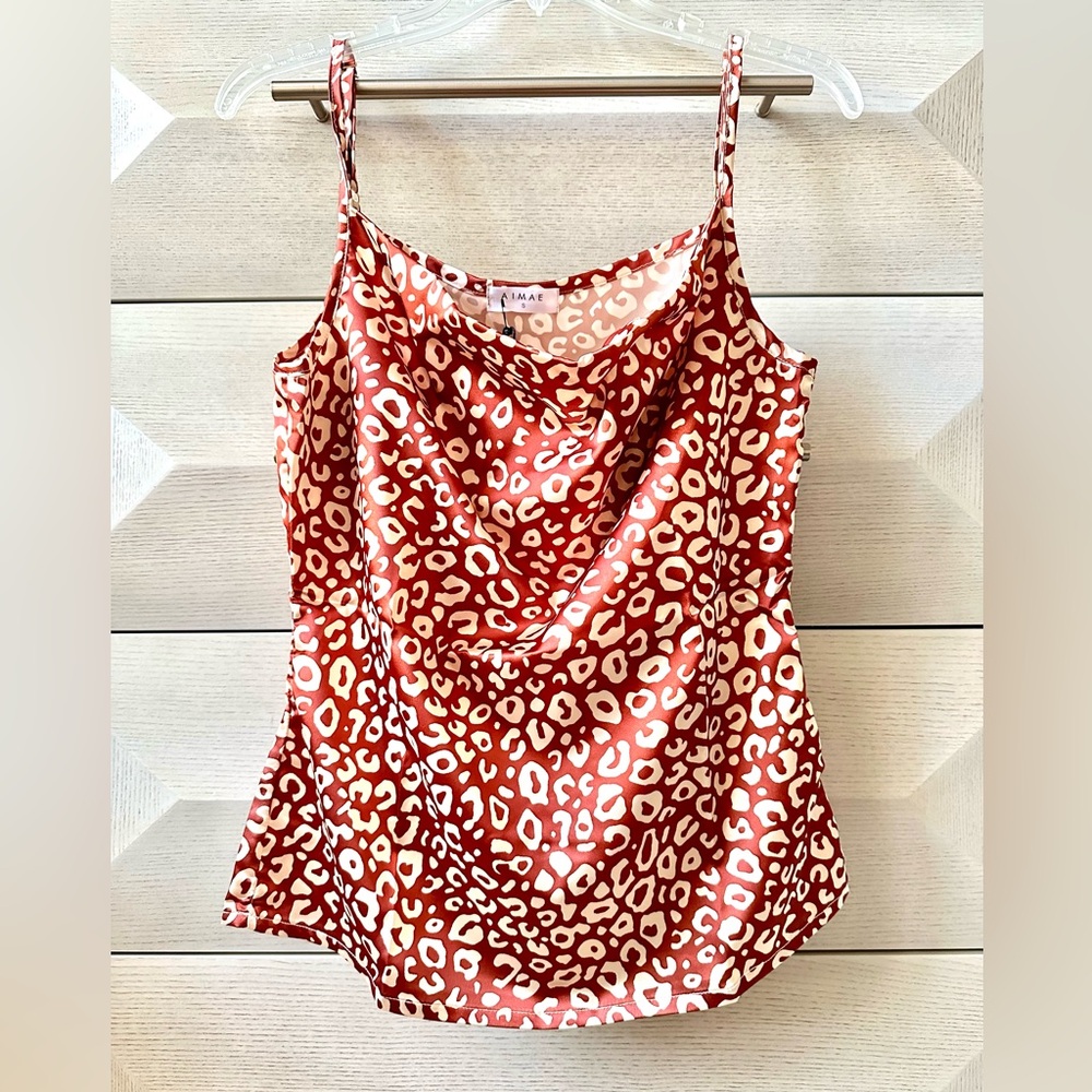 LEOPARD PRINT SPAGUETTI STRAPS TOP- SIZE S